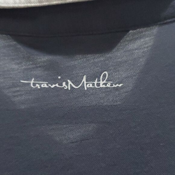 Travis Mathew Mens Golf Polo Shirt Navy/Grey  Size xlarge - Picture 6 of 7
